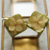 Handmade Vintage Preserved Flower Three-Dimensional Hydrangea Square Earrings