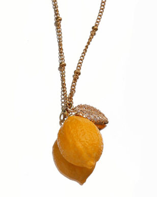 Original Design Lemon Ceramic Titanium Steel Necklace