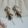 Original Handmade Real Flower Plant Hydrangea Earrings
