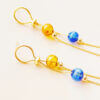 Original Tassel Chain Glass Ball Simple Earrings