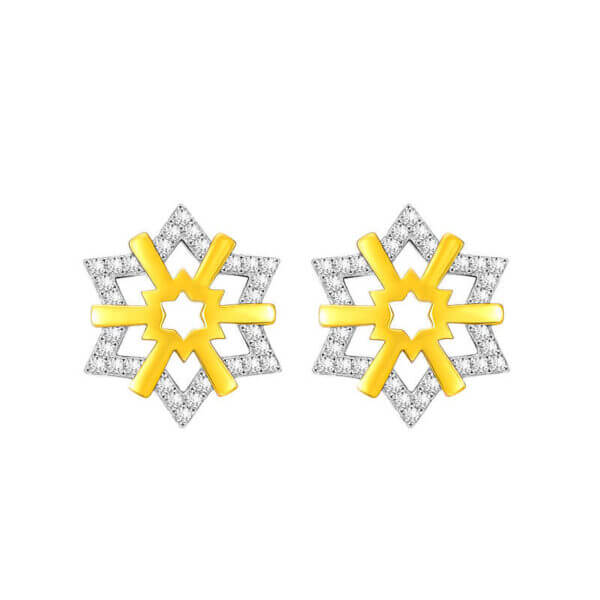 S925 Sterling Silver Christmas Snowflake Stud Earrings