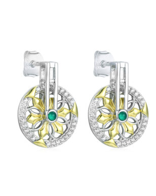 S925 Sterling Silver Creative Rotating Decompression Earrings