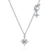 S925 Sterling Silver Eight-Pointed Star Zircon Necklace