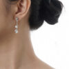 S925 Sterling Silver Lattice Texture Earrings