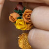 Handmade Polymer Clay Rose Threader Earrings