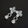 Original Design Eternal Flower Silver Snowflake Ball Earrings