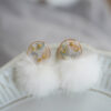 Original Design Star Moon Christmas Fur Ball Earrings