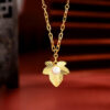 S925 Silver Maple Leaf Natural Pearl Necklace
