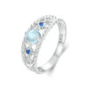 S925 Silver Original Blue Stars Hollow Ring