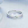 S925 Silver Simple Line Zircon Ring