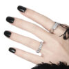 S925 Sterling Silver Chain Inlaid Zircon Open Ring