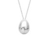 S925 Sterling Silver Gold-Plated Egg-Shaped Openable Lighthouse Fun Necklace
