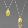 S925 Sterling Silver Gold-Plated Egg-Shaped Openable Lighthouse Fun Necklace