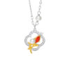 S925 Sterling Silver Natural Pearl Four Leaf Clover Koi Necklace