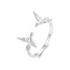 S925 Sterling Silver Original Design Bird Open Ring