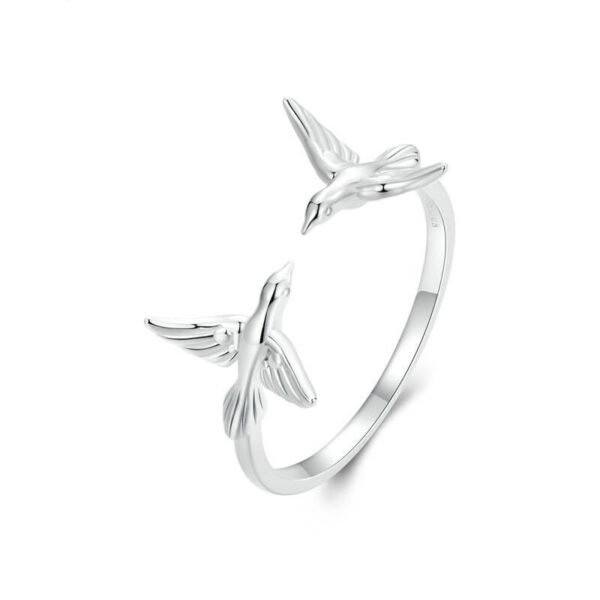 S925 Sterling Silver Original Design Bird Open Ring