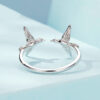 S925 Sterling Silver Original Design Bird Open Ring