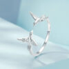 S925 Sterling Silver Original Design Bird Open Ring