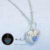 S925 Sterling Silver Original Simple Love Luminous Stone Necklace