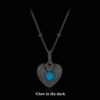 S925 Sterling Silver Original Simple Love Luminous Stone Necklace