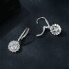 S925 Sterling Silver Simple Moissanite Zircon Earrings