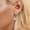 S925 Sterling Silver Simple Moissanite Zircon Earrings