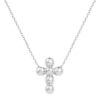 S925 Sterling Silver Ball Bead Cross Necklace