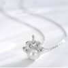 S925 Sterling Silver Cute Cat Claw Natural Pearl Necklace