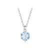 S925 Sterling Silver Light Blue One Carat Moissanite Necklace