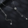 S925 Sterling Silver Original Moissanite Tassel Heart Necklace