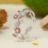 S925 Sterling Silver Original Romantic Sakura Butterfly Open Ring