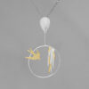 S925 Sterling Silver Original Willow Leaf Swallow Pendant