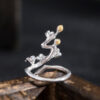 S925 Silver Original Design Hanfu Plum Blossom Branch Ring