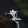 S925 Silver Original Design Narcissus Open Ring
