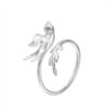 S925 Silver Simple Swallow Open Ring