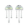 S925 Sterling Silver Original Tassel Jellyfish Stud Earrings