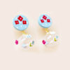 Original Retro Glass Ball Flower Earrings