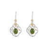 S925 Silver Geometric Window Jade Yellow Agate Earrings