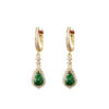 S925 Silver Gold-plated Jade Gourd Earrings