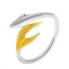 S925 Silver Original Gold-plated Fishtail Open Ring