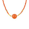 S925 Sterling Silver Gold-plated Agate Necklace