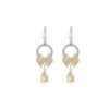 S925 Sterling Silver Gold-plated Citrine Bow Hollow Water Drop Earrings