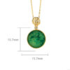 S925 Sterling Silver Gold-plated Jade Pendant