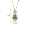 S925 Sterling Silver Gold-plated Jade Vintage Gourd Zircon Pendant