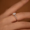 S925 Sterling Silver Moissanite laurel Branch Ring