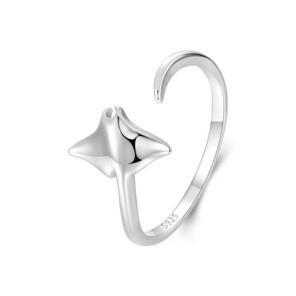 S925 Sterling Silver Original Devil Fish Open Ring