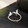 S925 Sterling Silver Original Simple Butterfly Open Ring