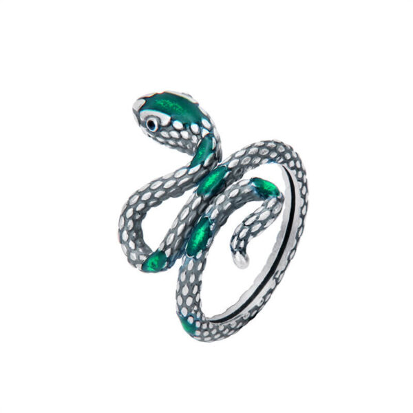 S999 Pure Silver Snake Open Ring