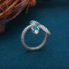 S999 Pure Silver Snake Open Ring