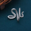 S999 Pure Silver Snake Open Ring